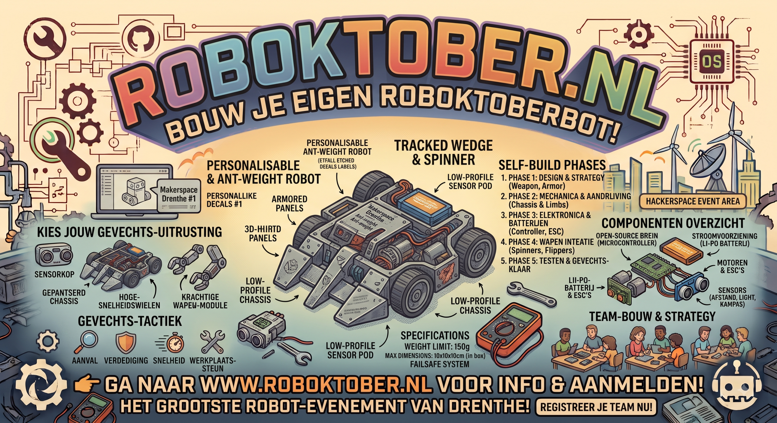 Maak je klaar voor Roboktober bij Hackerspace Drenthe! 🤖⚔️