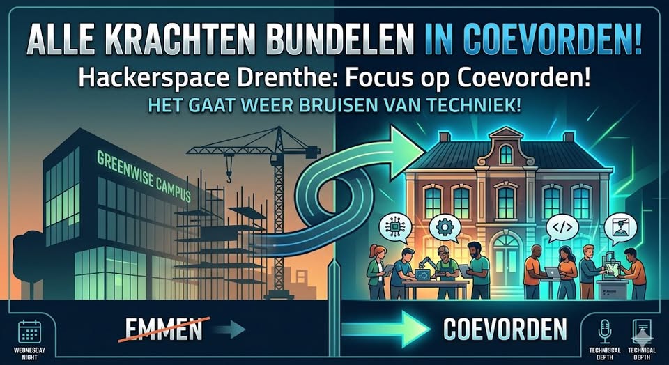 Hackerspace Drenthe bundelt de krachten terug in Coevorden!